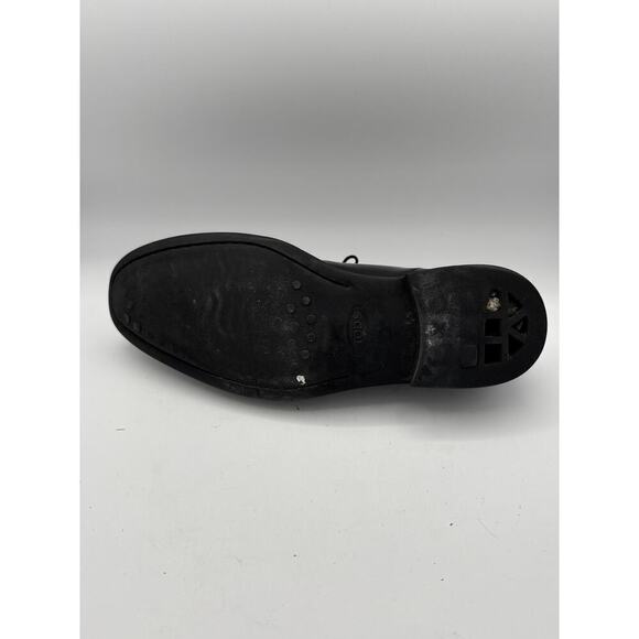 Men’s Tods Black Leather Dress Shoes Sz 10 main image 6
